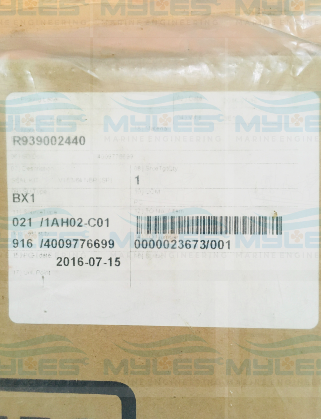 R939002440 HAGGLUND Bosch Rexroth SEAL KIT VI 63/64 NBR (SP) - Myles Marine Engineering