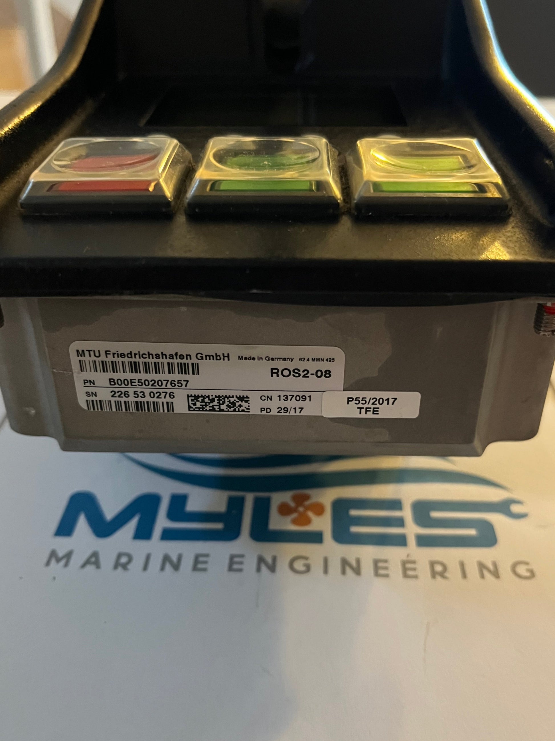 Pre owned - MTU Control Head B00E50207657 Gear/Throttle; ROS2-08 for Marine Engines - Myles Marine Engineering 